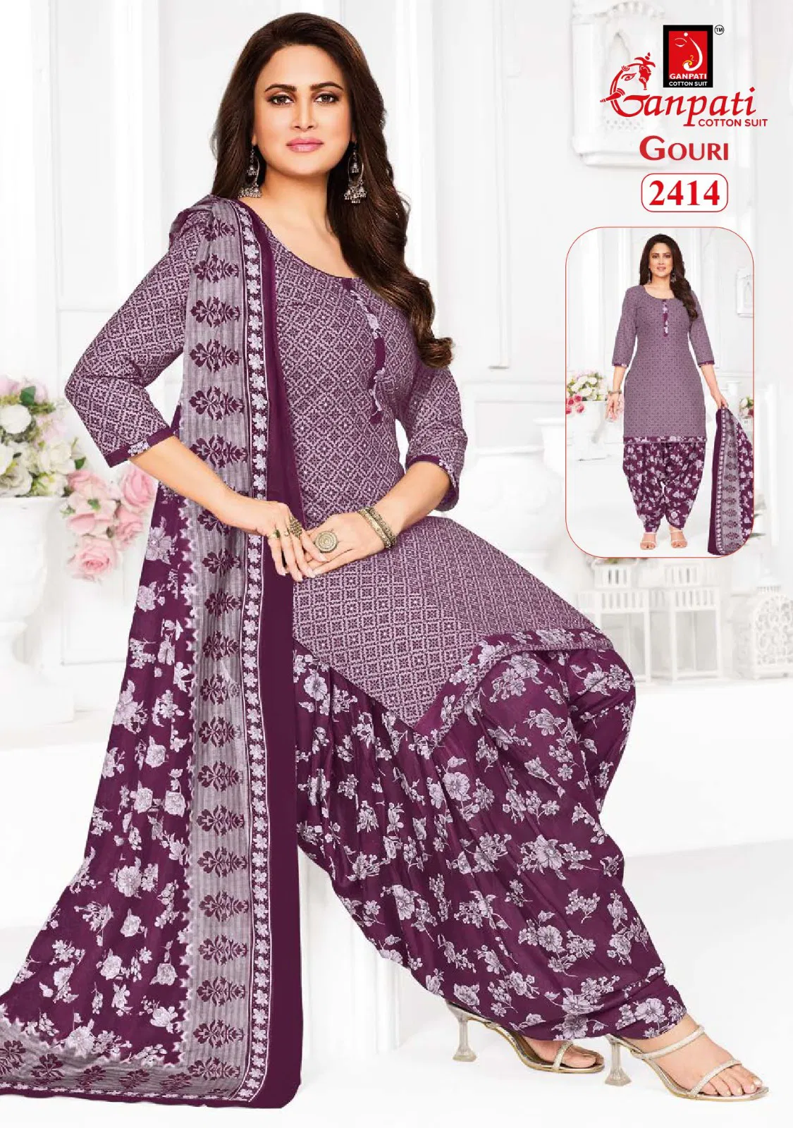 Gouri Vol 10 By Ganpati Heavy Cotton Printed Dress Material Wholesale Online